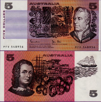 Банкнота Австралии 5 долларов 1974-1991