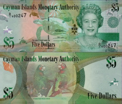 Банкнота Каймановых островов 5 долларов 2010