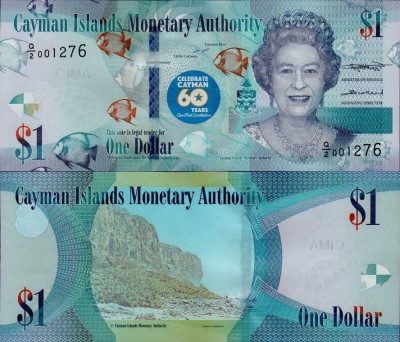 Банкнота Каймановых островов 1 доллар 2018 юбилейная