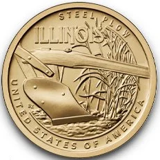 Монета США 1 доллар 2024 Инновация №22 Иллинойс