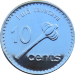 Монета Фиджи 10 центов 2012 год