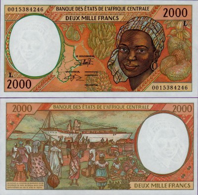 Банкнота Габона 2000 франков 2000
