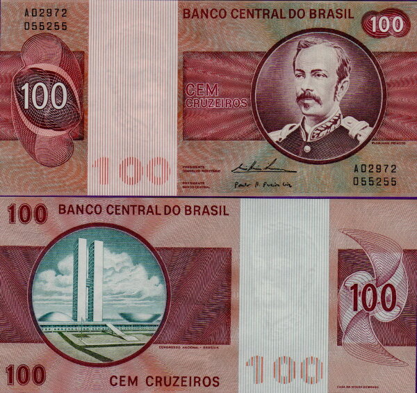 Бразилия 100 крузейро 1974