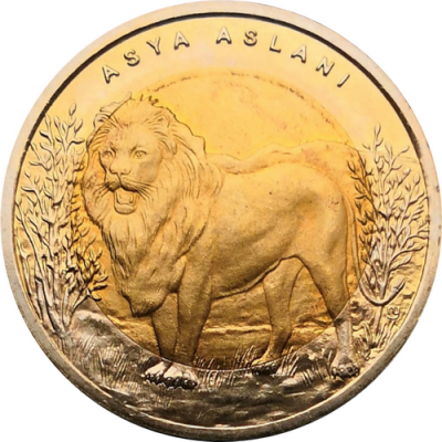 Монета Турции 1 лира 2011 год Лев