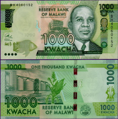 Банкнота Малави 1000 квач 2016
