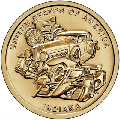 Монета США 1 доллар 2023 Инновация №20 Индиана