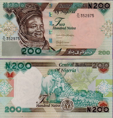 Банкнота Нигерии 200 найра 2018 год