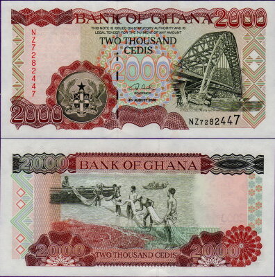 Банкнота Ганы 2000 седи 2006