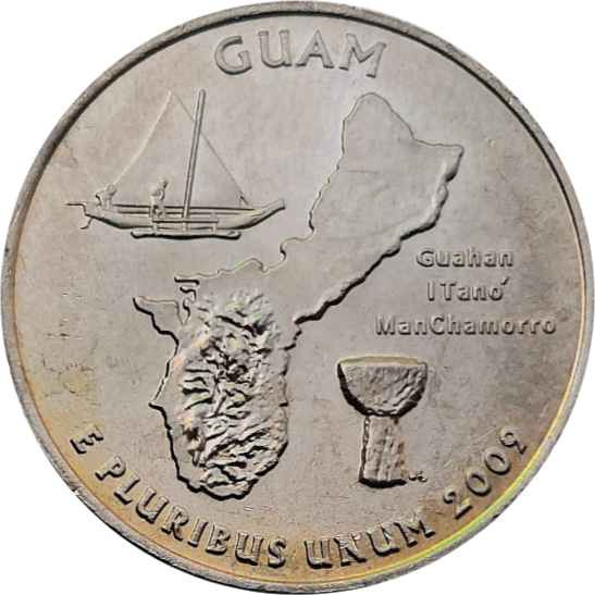 США 25 центов 2009 Гуам