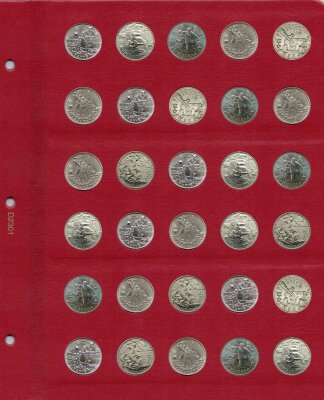 Лист "Коллекционеръ" универсальный для монет диаметром 23 мм
