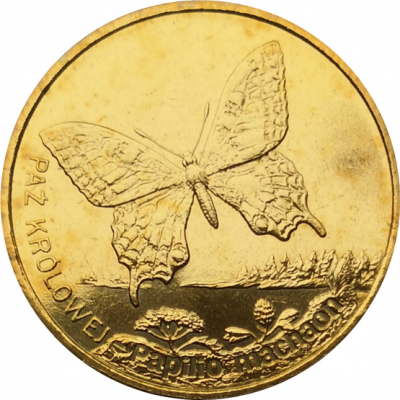 Монета Польши 2 злотых Махаон 2001 год