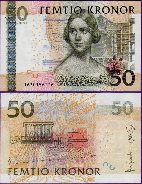 Банкнота Швеции 50 крон 2011 года