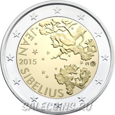 Финляндия 2 евро 2015 Ян Сибелиус