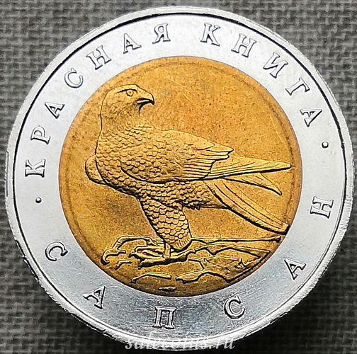 Монета 50 рублей 1994 года Сапсан