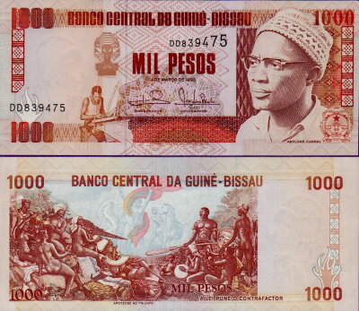 Банкнота Гвинея-Бисау 1000 песо 1993 года