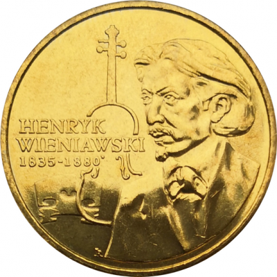 Монета Польши 2 злотых XII международный конкурс им. Генрика Венявского 2001 год