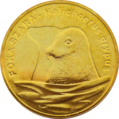 Монета Польши 2 злотых Тюлень 2007 год