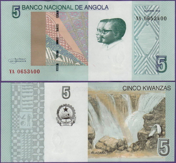 Банкнота Анголы 5 кванза 2012 (2017) UNC