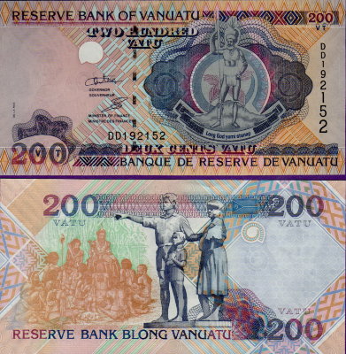 Банкнота Вануату 200 вату 1995 год