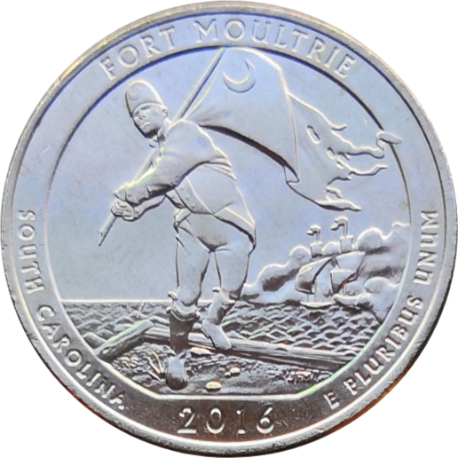 США 25 центов 2016 35-й парк Южная Каролина Форт Молтри
