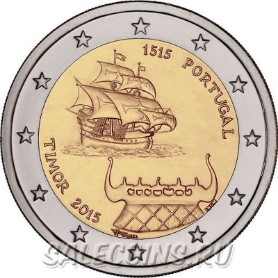 Португалия 2 евро 2015 500-летие открытия Португальского Тимора