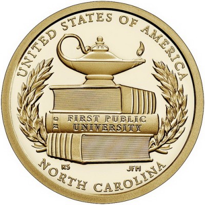 Монета США 1 доллар Образование Северная Каролина 2021 год
