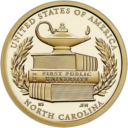Монета США 1 доллар Образование Северная Каролина 2021 год