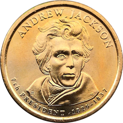 1 доллар 2008 Эндрю Джексон 7-й президент