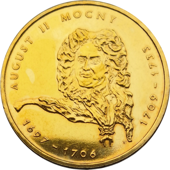 Монета Польши 2 злотых Август II Сильный 2002 год