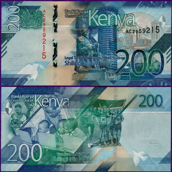 Банкнота Кении 200 шиллингов 2019 г
