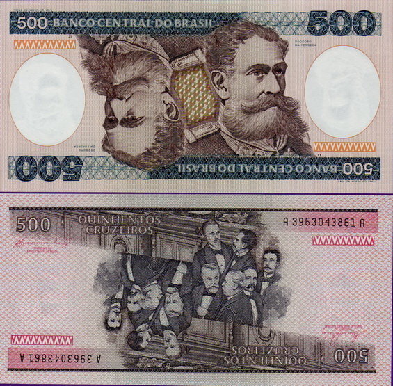 Банкнота Бразилии 500 крузейро 1983