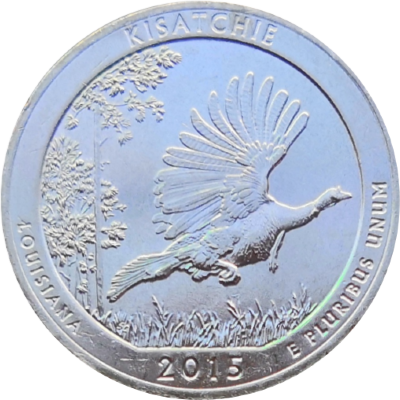 США 25 центов 2015 27-й парк Луизиана Лес Кисатчи
