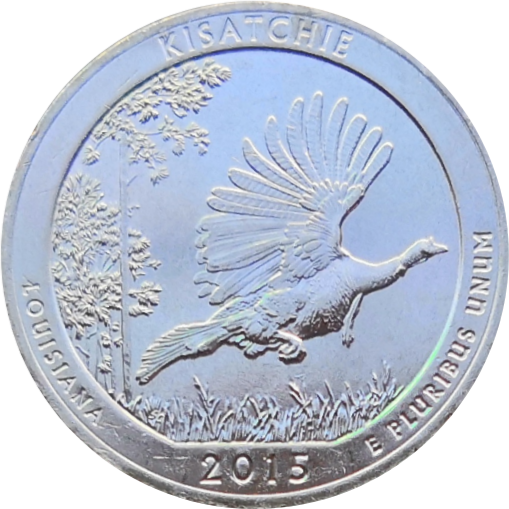 США 25 центов 2015 27-й парк Луизиана Лес Кисатчи