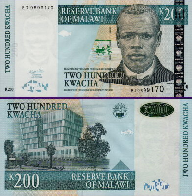 Банкнота Малави 200 квача 2004