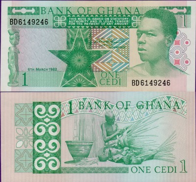 Банкнота Ганы 1 седи 1979 г