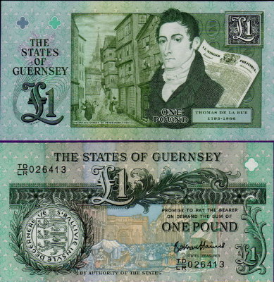 Банкнота Гернси 1 фунт 2013 год