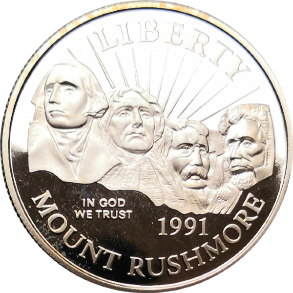 Монета США 50 центов 1991 год