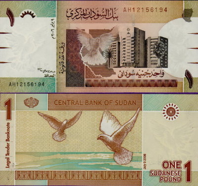 Банкнота Судана 1 фунт 2006 год