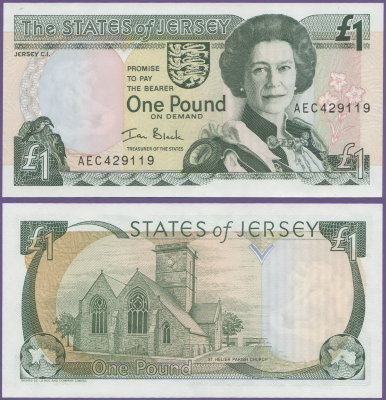 Банкнота Джерси 1 фунт 2000 год