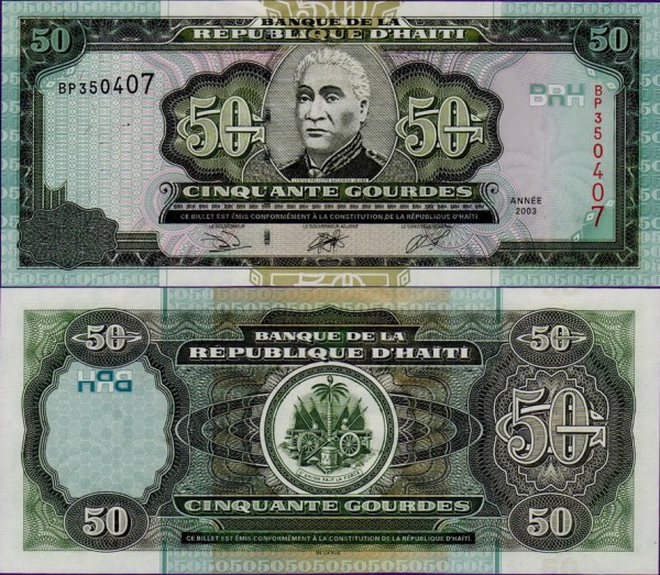 Банкнота Гаити 50 гурдов 2003