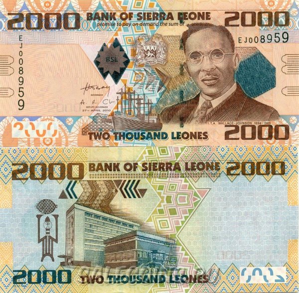 Банкнота Сьерра-Леоне 2000 леоне 2010 г