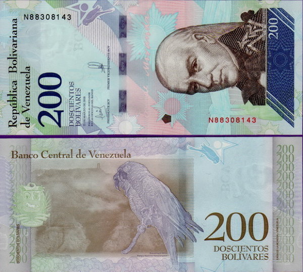 Банкнота Венесуэлы 200 боливар 2018