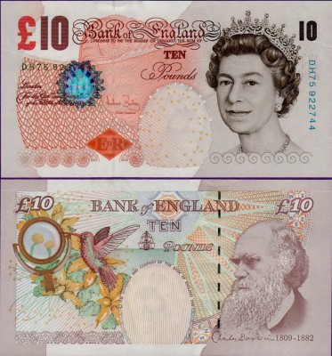 Банкнота Великобритании 10 фунтов 2000 года