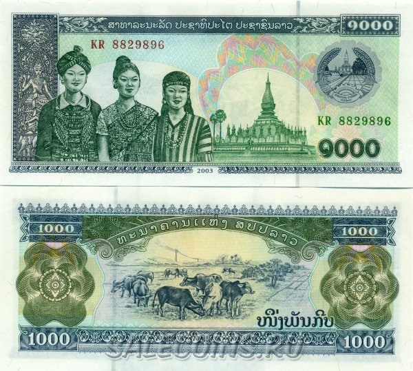 Банкнота Лаоса 1000 кип 2003