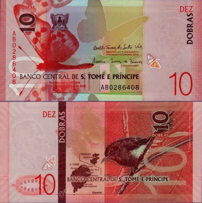 Банкнота Сан-Томе и Принсипи 10 добра 2021