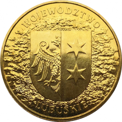 Монета Польши 2 злотых Любушское воеводство 2004 год
