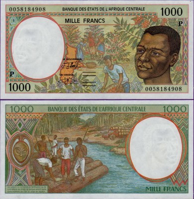 Банкнота Республики Чад 1000 франков 2000 год