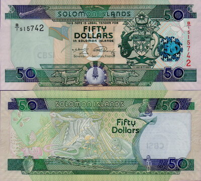 Банкнота Соломоновы острова 50 долларов 2009 год
