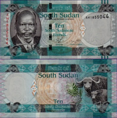 Банкнота Южного Судана 10 фунтов 2011 год