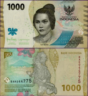 Банкнота Индонезии 1000 рупий 2022